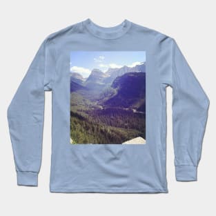 Mountains in Glacier National Park Long Sleeve T-Shirt